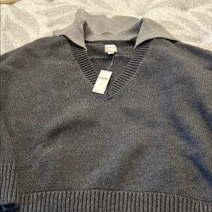 Maeve Gray V-Neck Sweater from Anthropologie